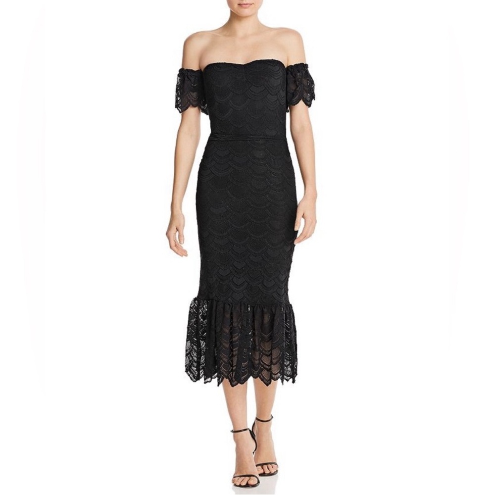 Nightcap Clothing Lace Victorian Flutter Midi Dress - Like new!